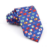 ZONFAZ Creative Imitation Silk Ties Men's Graffiti Necktie