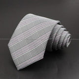 ZONFAZ Silver Grey Solid Striped Paisley Flower Neckties