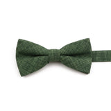 ZONFAZ High Quality Cotton Solid Color Bowtie For Men Children