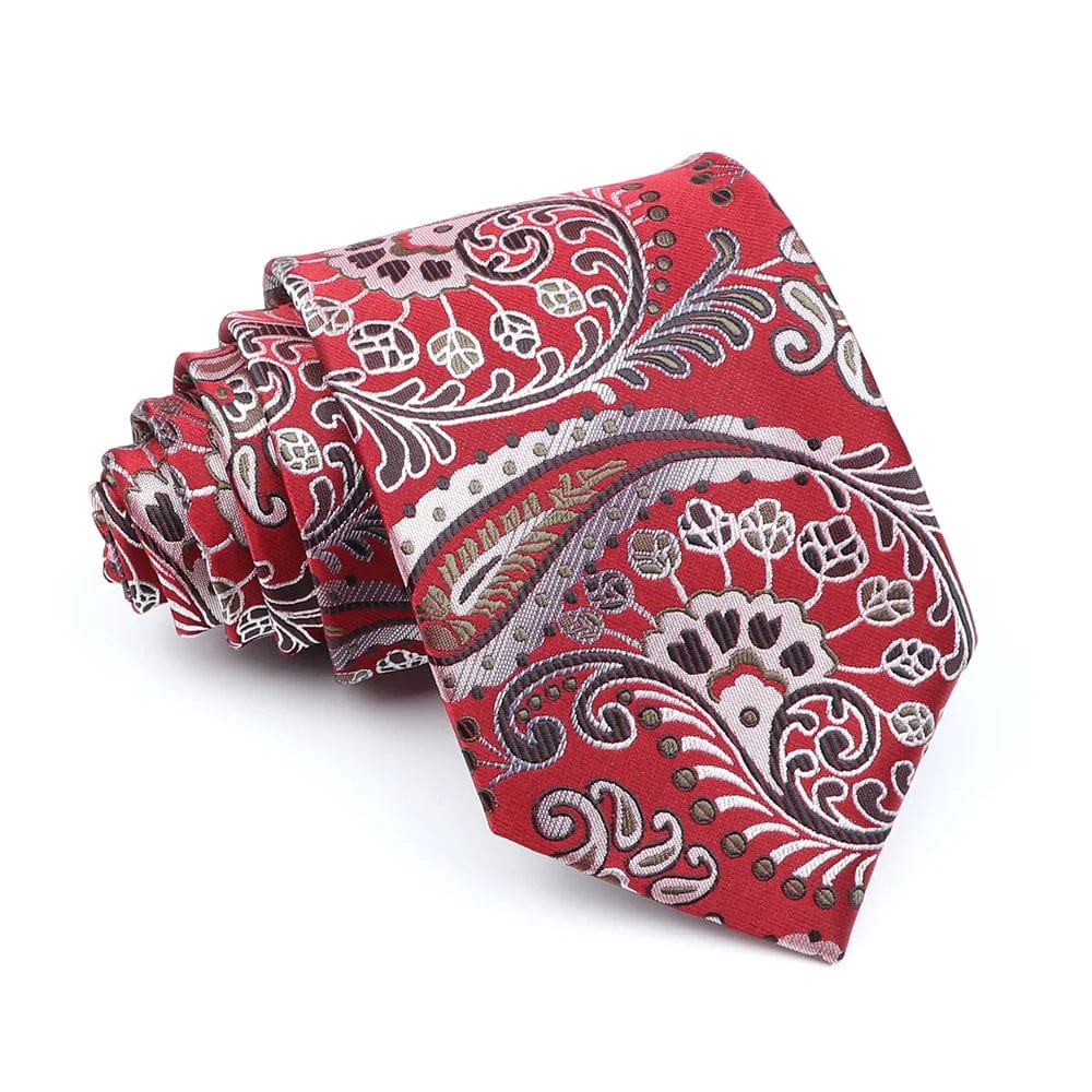 ZONFAZ 52 Styles Men's Fashion Silk Ties Floral Striped Plaid Print Jacquard Necktie