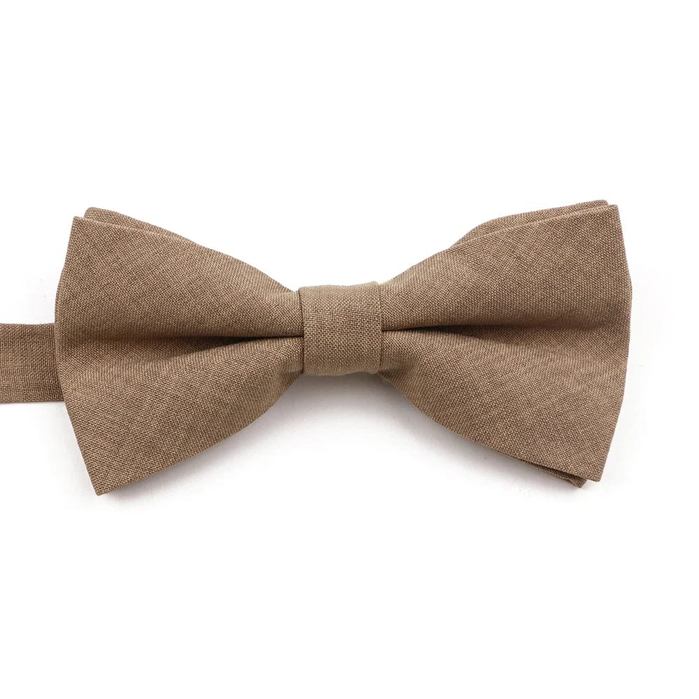 ZONFAZ High Quality Cotton Solid Color Bowtie For Men Children