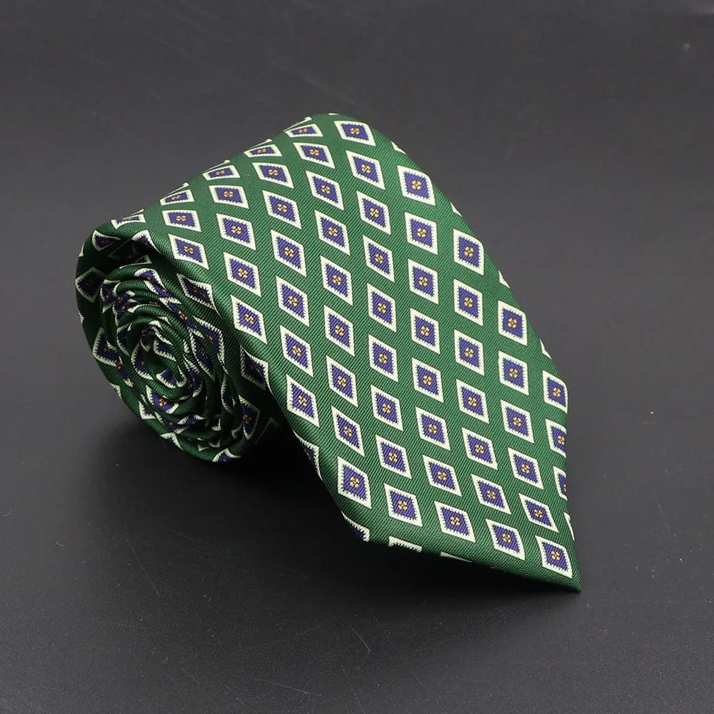 ZONFAZ Soft Bohemian Silk Ties Men's Fashion Polka Dot Necktie