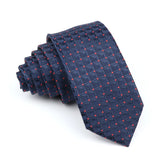 Fashion Jacquard Striped Plaid Paisley Ties For Men Skinny Silk Necktie