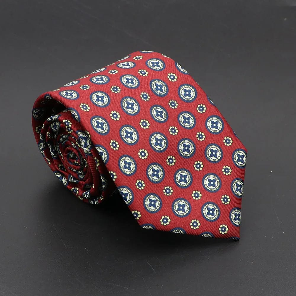 ZONFAZ Soft Bohemian Silk Ties Men's Fashion Polka Dot Necktie