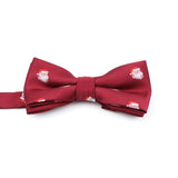 ZONFAZ Christmas Bowtie Festival Theme Fashion Parent-Child Bow Tie for Adult Kid Snowflake Santa Jacquard Silk Bowtie