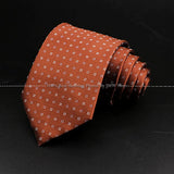 ZONFAZ Brown Classic Solid Striped Paisley Flower Neckties for Men