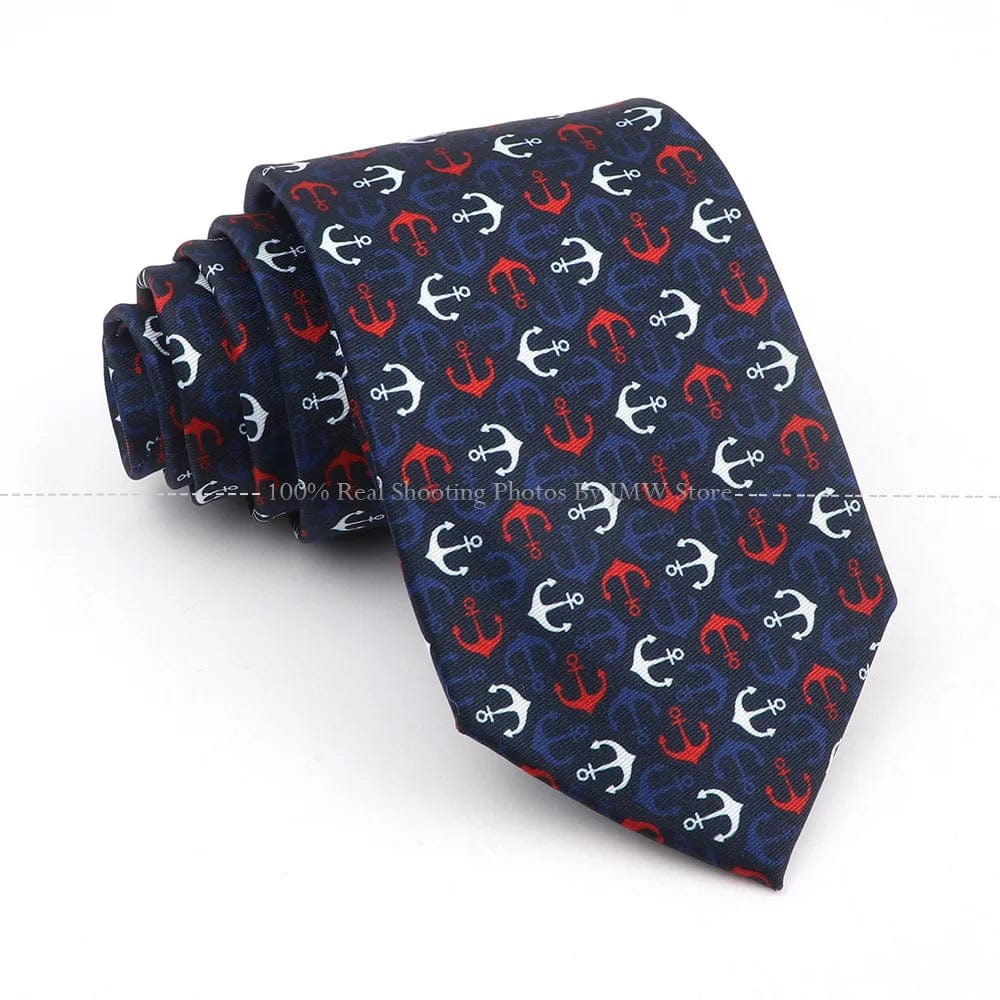 ZONFAZ Creative Imitation Silk Ties Men's Graffiti Necktie