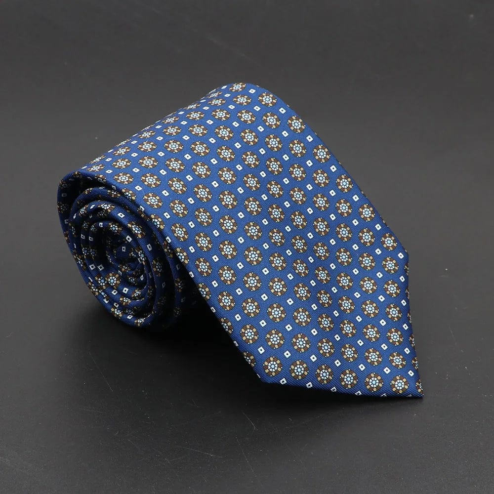 ZONFAZ Soft Bohemian Silk Ties Men's Fashion Polka Dot Necktie