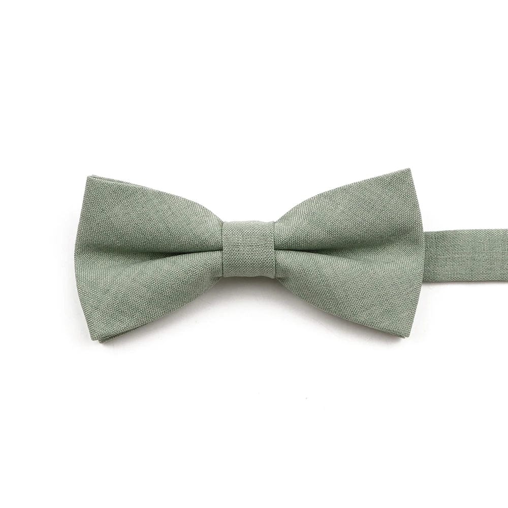 ZONFAZ High Quality Cotton Solid Color Bowtie For Men Children