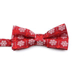 ZONFAZ Christmas Bowtie Festival Theme Fashion Parent-Child Bow Tie for Adult Kid Snowflake Santa Jacquard Silk Bowtie