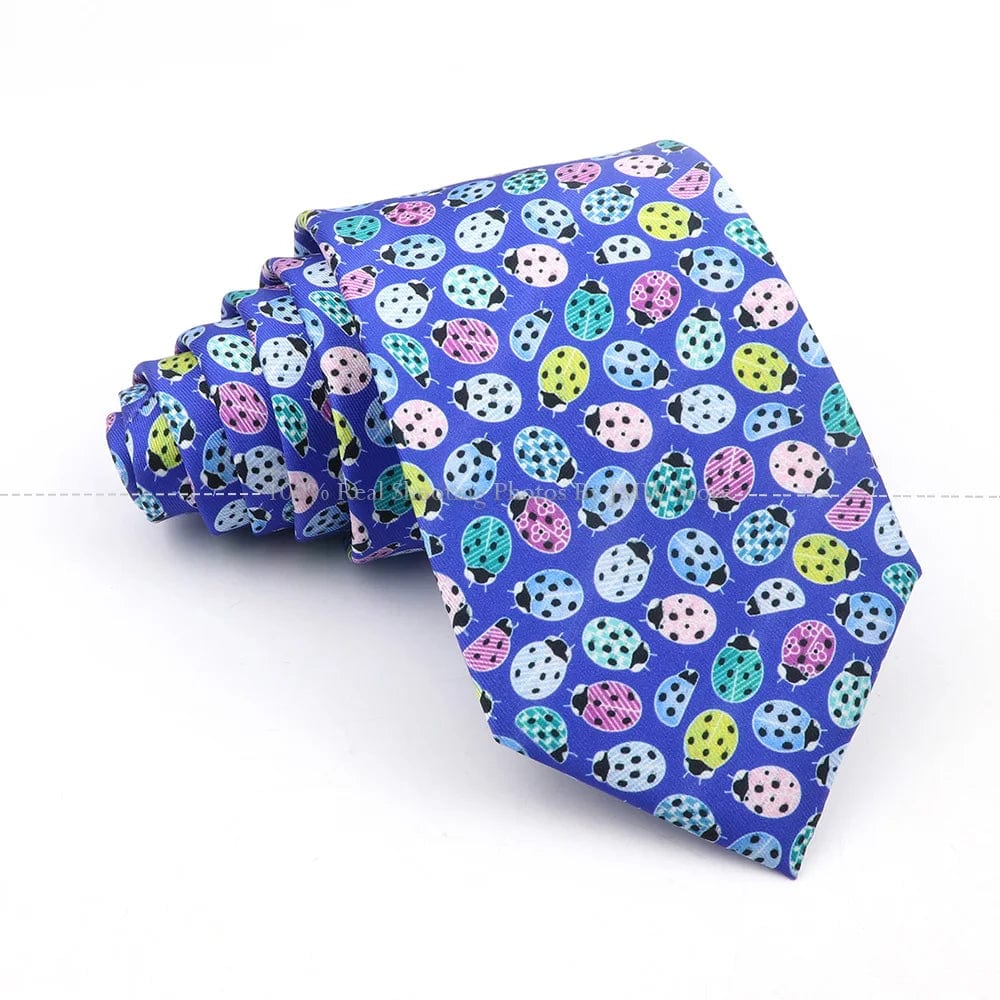 ZONFAZ Creative Imitation Silk Ties Men's Graffiti Necktie