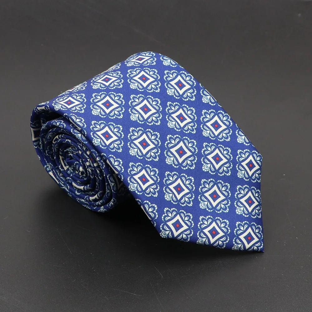 ZONFAZ Soft Bohemian Silk Ties Men's Fashion Polka Dot Necktie