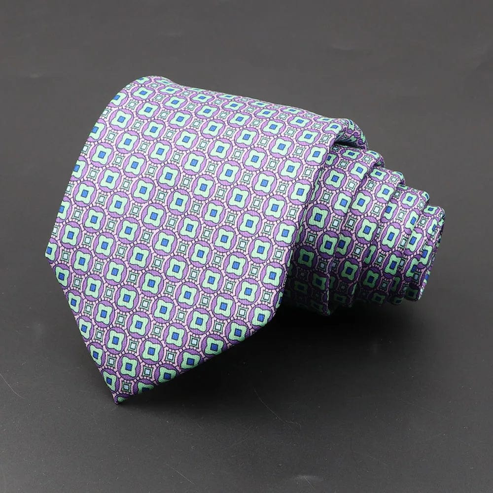 ZONFAZ Men's Classic Floral Jacquard Soft Silk Ties