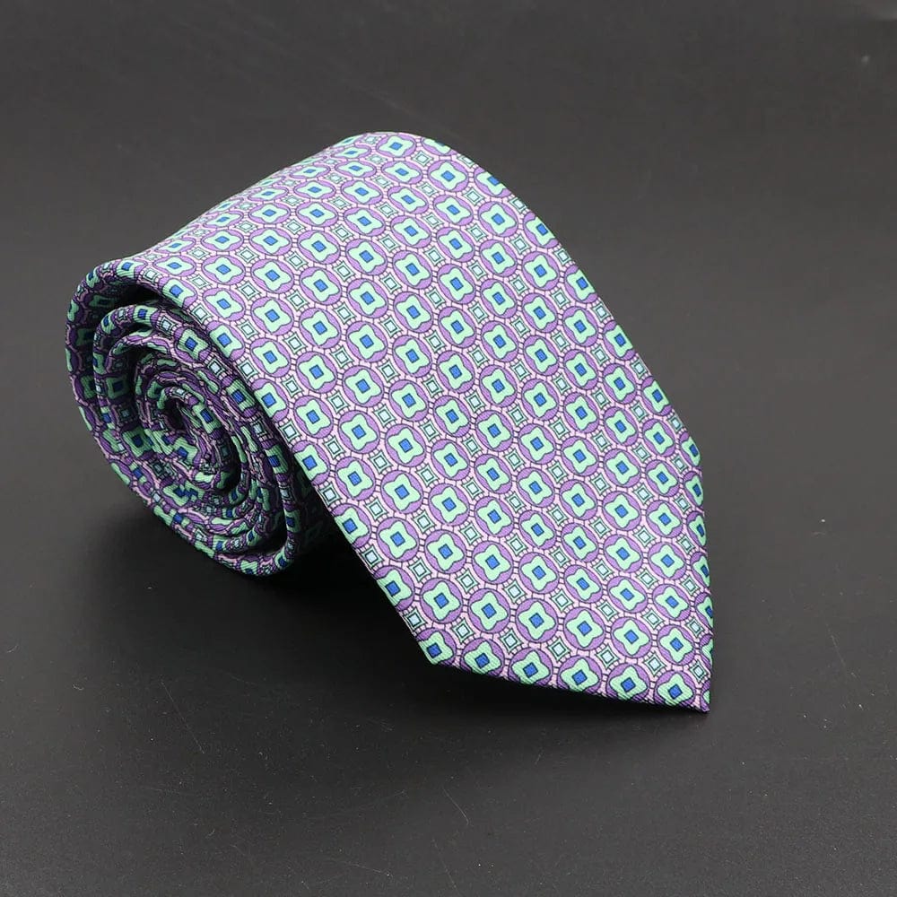 ZONFAZ Soft Bohemian Silk Ties Men's Fashion Polka Dot Necktie