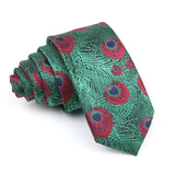 Fashion Jacquard Striped Plaid Paisley Ties For Men Skinny Silk Necktie