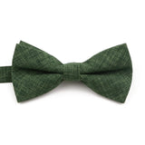 ZONFAZ High Quality Cotton Solid Color Bowtie For Men Children