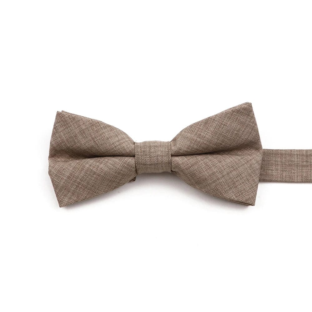 ZONFAZ High Quality Cotton Solid Color Bowtie For Men Children