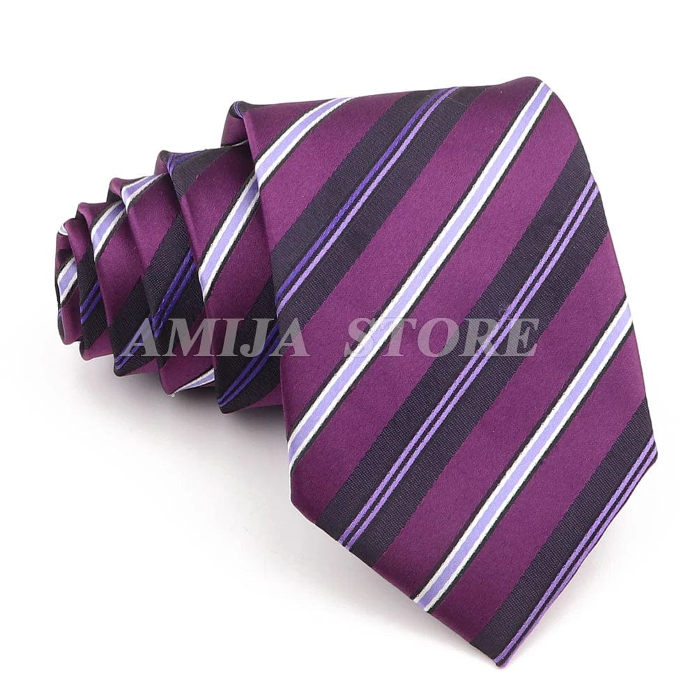 ZONFAZ 52 Styles Men's Fashion Silk Ties Floral Striped Plaid Print Jacquard Necktie