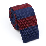 ZONFAZ Fashion Men's Colourful Knitted Tie Skinny Striped Knit Necktie