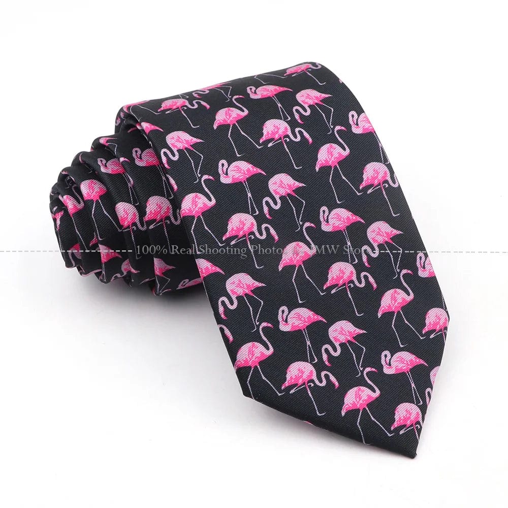 ZONFAZ Creative Imitation Silk Ties Men's Graffiti Necktie