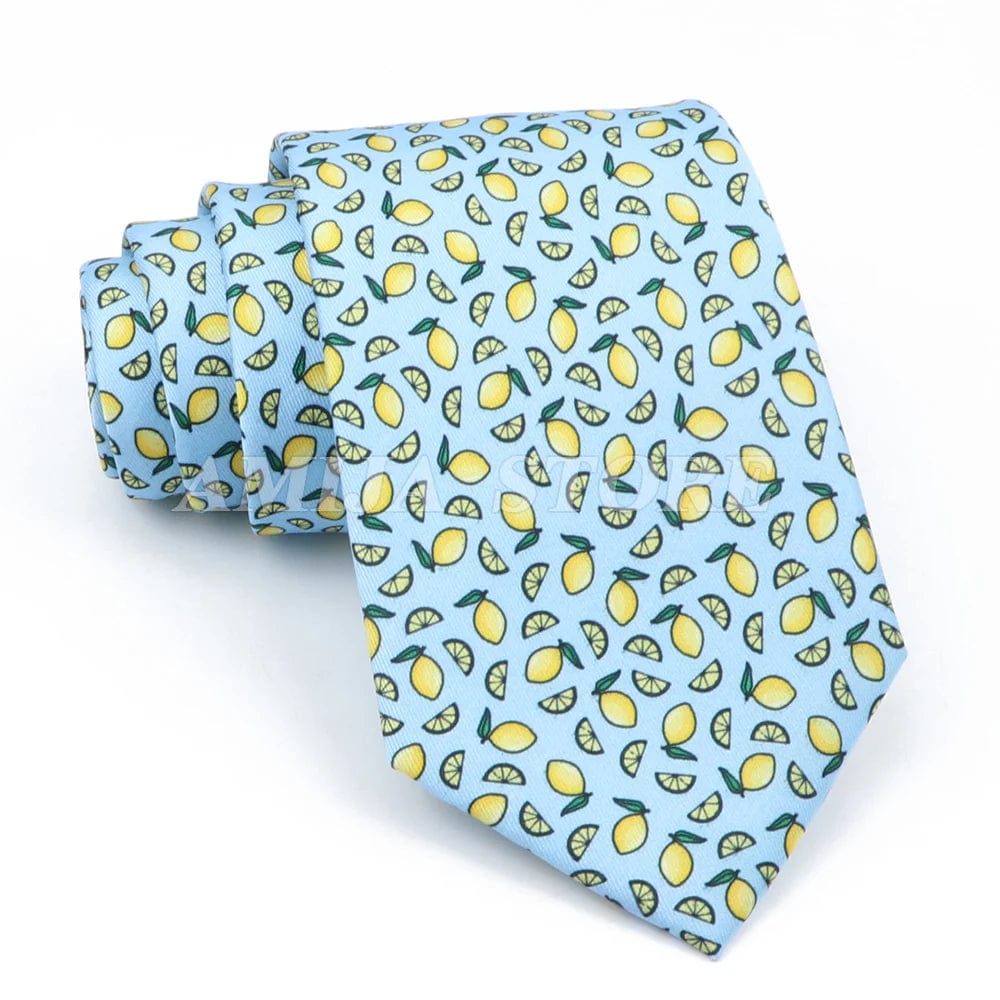 ZONFAZ Creative Imitation Silk Ties Men's Graffiti Necktie