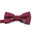 ZONFAZ Christmas Bowtie Festival Theme Fashion Parent-Child Bow Tie for Adult Kid Snowflake Santa Jacquard Silk Bowtie