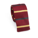 ZONFAZ Men's Knitted Striped Neckties Casual Skinny Knit Ties