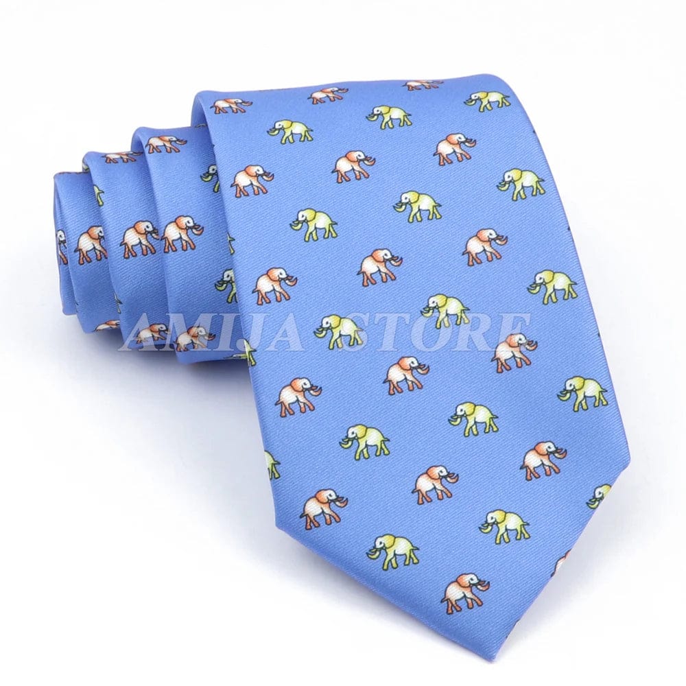 ZONFAZ Creative Imitation Silk Ties Men's Graffiti Necktie