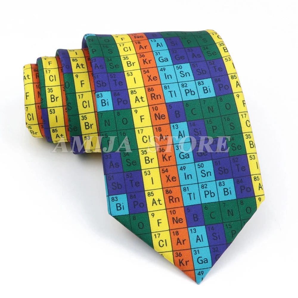 ZONFAZ Creative Imitation Silk Ties Men's Graffiti Necktie