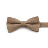 ZONFAZ High Quality Cotton Solid Color Bowtie For Men Children