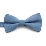 ZONFAZ High Quality Cotton Solid Color Bowtie For Men Children