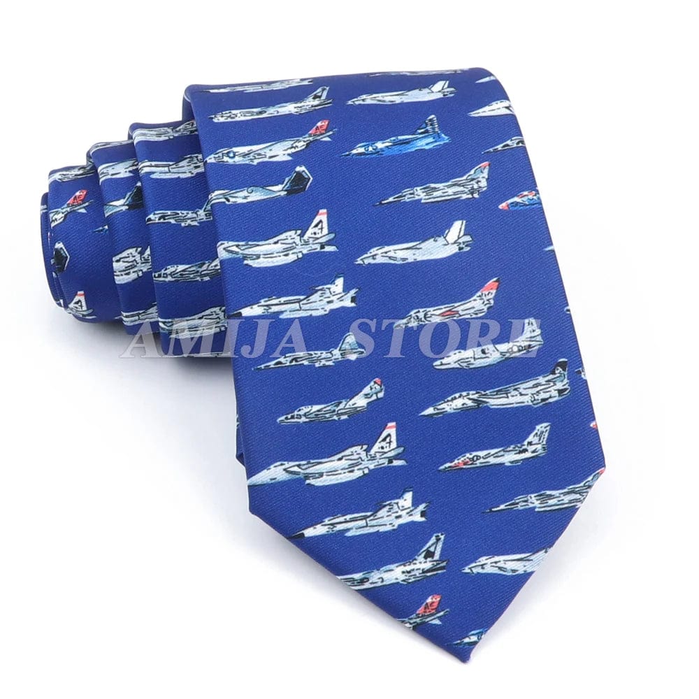 ZONFAZ Creative Imitation Silk Ties Men's Graffiti Necktie