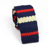 ZONFAZ Men's Knitted Striped Neckties Casual Skinny Knit Ties