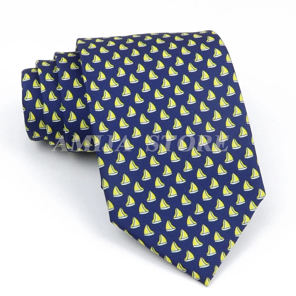 ZONFAZ Creative Imitation Silk Ties Men's Graffiti Necktie