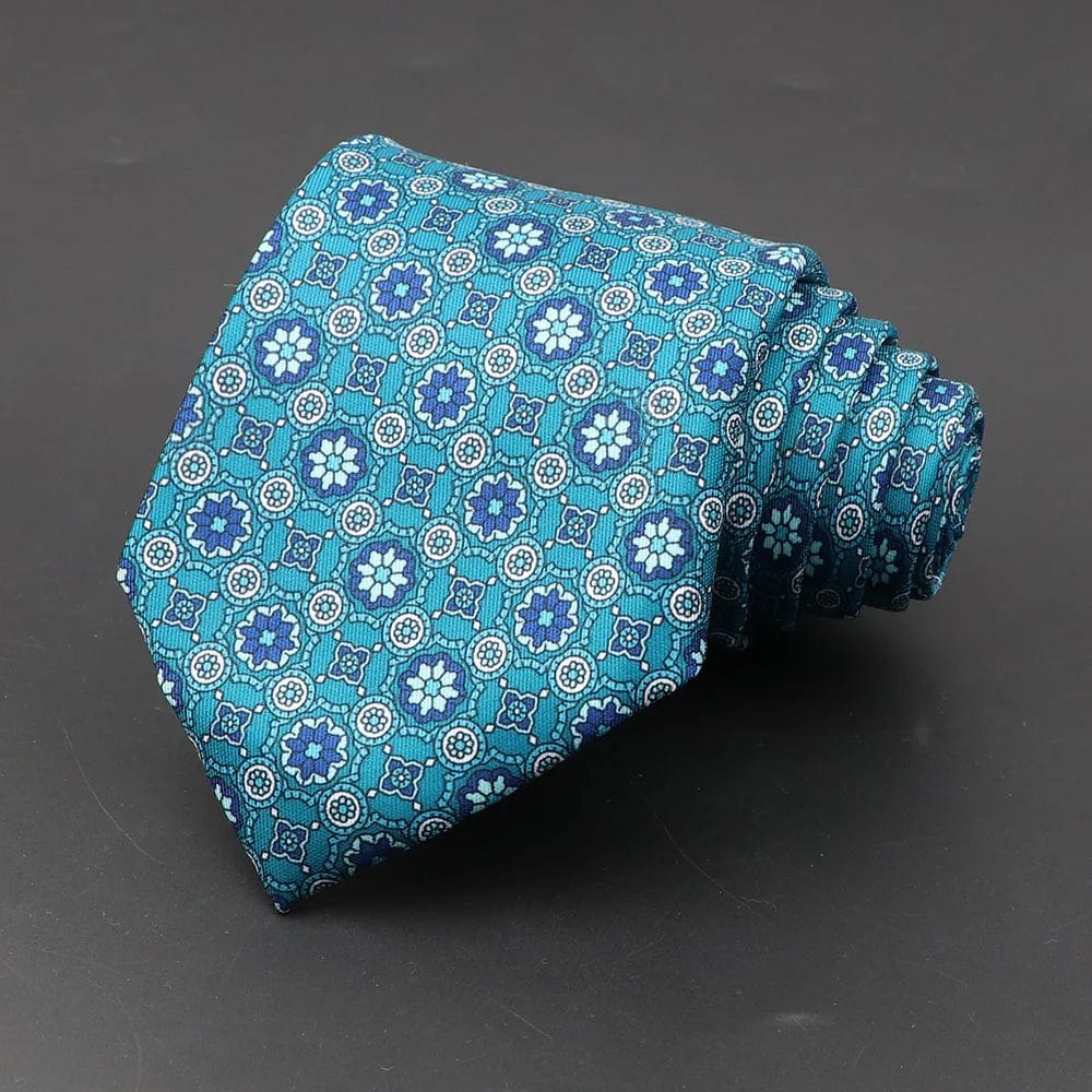 ZONFAZ Men's Classic Floral Jacquard Soft Silk Ties