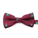 ZONFAZ Christmas Bowtie Festival Theme Fashion Parent-Child Bow Tie for Adult Kid Snowflake Santa Jacquard Silk Bowtie