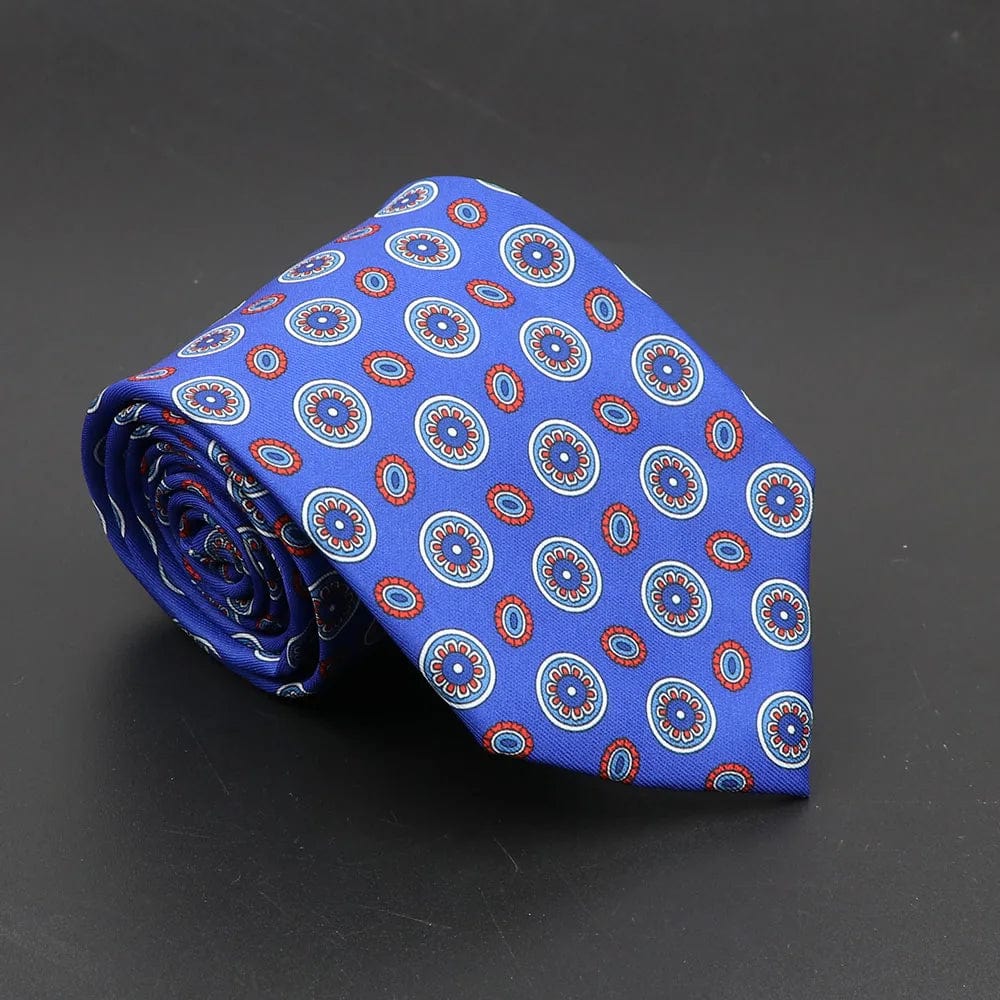 ZONFAZ Soft Bohemian Silk Ties Men's Fashion Polka Dot Necktie