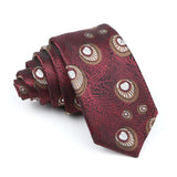 Fashion Jacquard Striped Plaid Paisley Ties For Men Skinny Silk Necktie