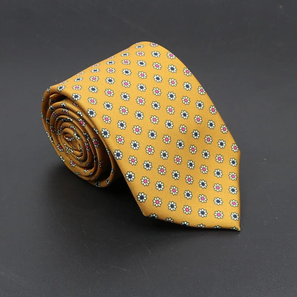 ZONFAZ Soft Bohemian Silk Ties Men's Fashion Polka Dot Necktie