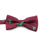 ZONFAZ Christmas Bowtie Festival Theme Fashion Parent-Child Bow Tie for Adult Kid Snowflake Santa Jacquard Silk Bowtie