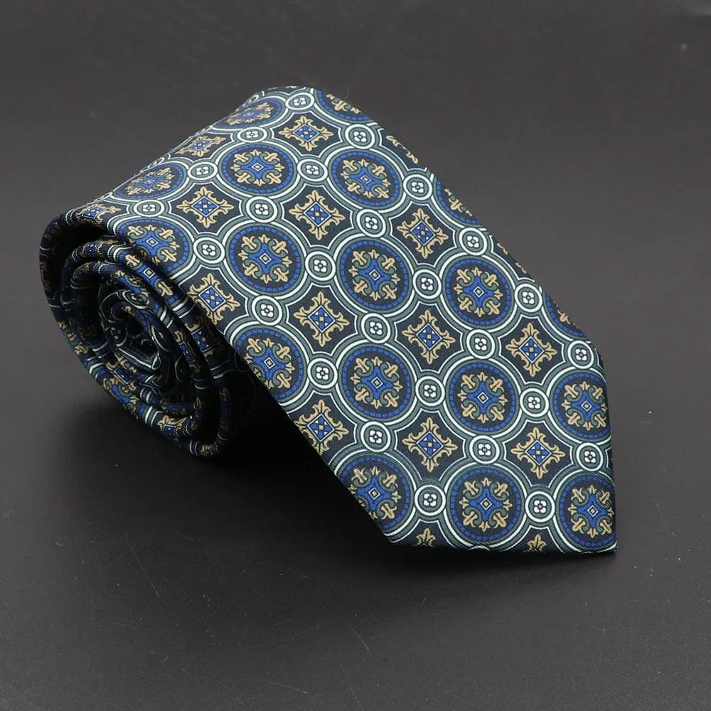 ZONFAZ Soft Bohemian Silk Ties Men's Fashion Polka Dot Necktie