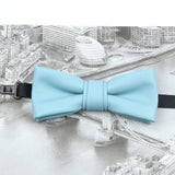 ZONFAZ Pu Leather Solid Color Bow Ties