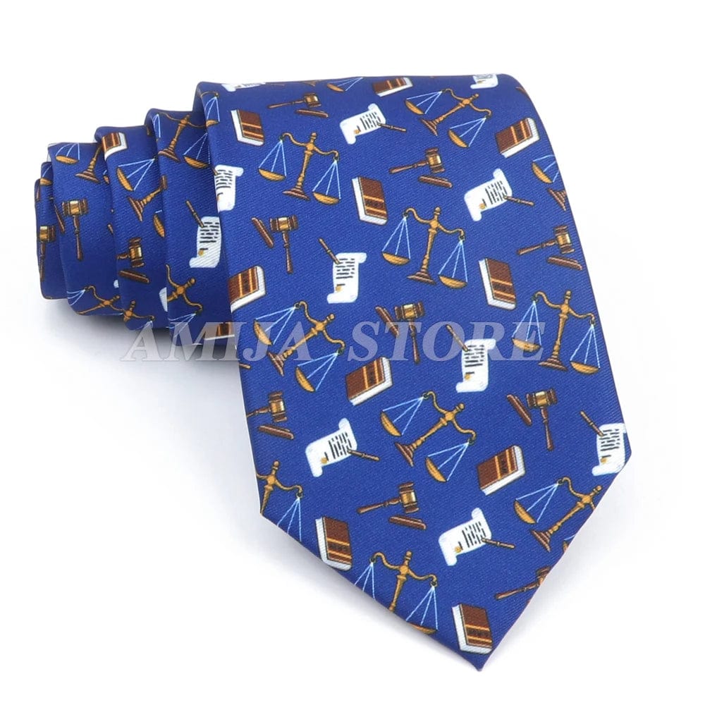 ZONFAZ Creative Imitation Silk Ties Men's Graffiti Necktie