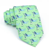 ZONFAZ Creative Imitation Silk Ties Men's Graffiti Necktie