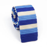 ZONFAZ Men's Knitted Striped Neckties Casual Skinny Knit Ties