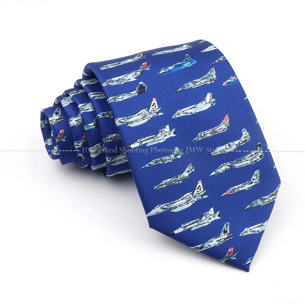 ZONFAZ Creative Imitation Silk Ties Men's Graffiti Necktie