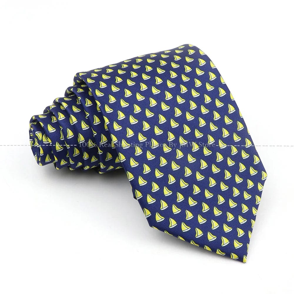 ZONFAZ Creative Imitation Silk Ties Men's Graffiti Necktie