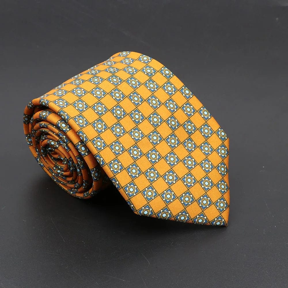 ZONFAZ Soft Bohemian Silk Ties Men's Fashion Polka Dot Necktie