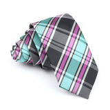 Fashion Jacquard Striped Plaid Paisley Ties For Men Skinny Silk Necktie