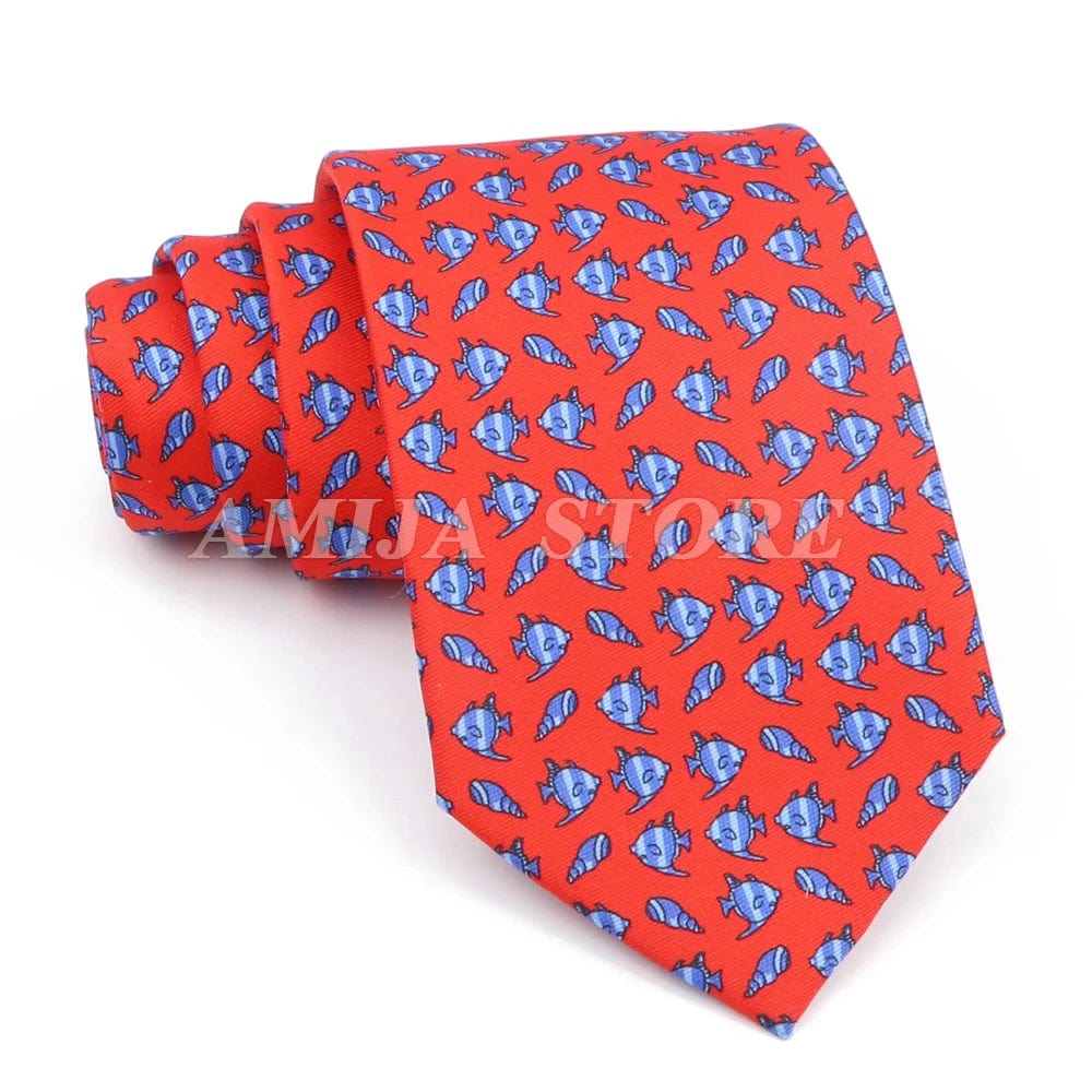 ZONFAZ Creative Imitation Silk Ties Men's Graffiti Necktie